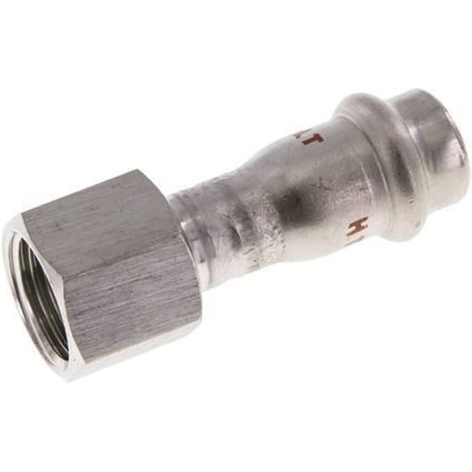 Perskoppeling - 15mm & Rp 1/2'' Persmof - RVS