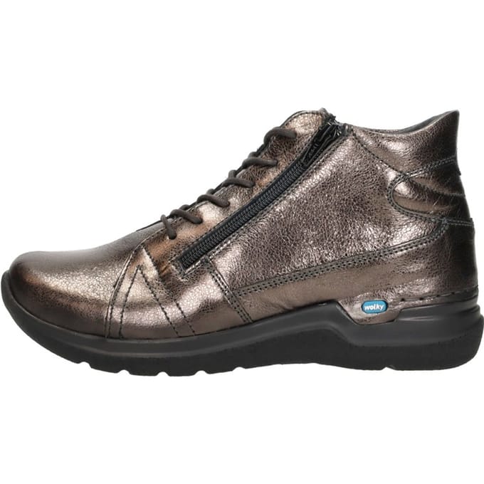 Wolky Brons Leren Dames Veterschoen