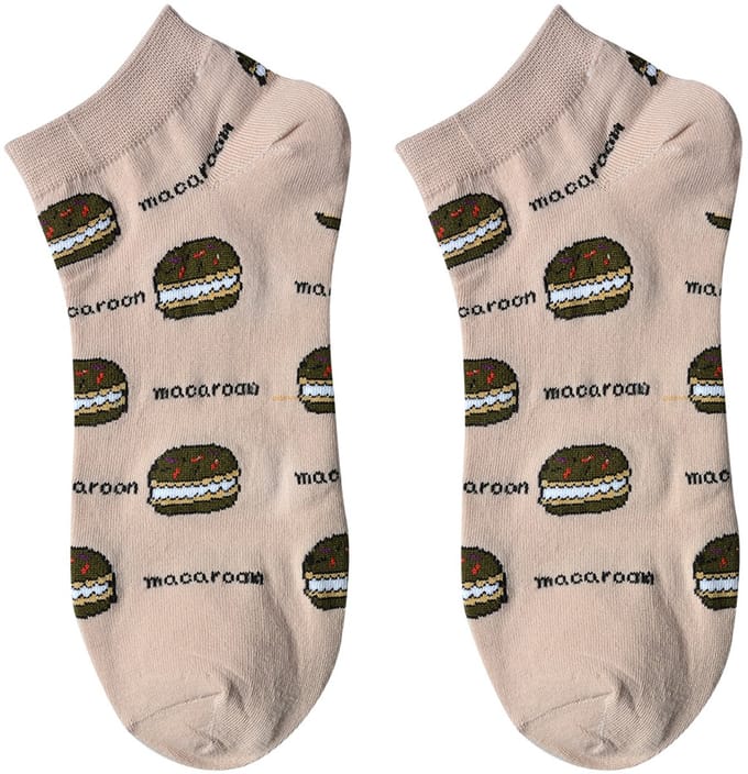 Clayre & Eef Grappige Sokken one size Beige Polyester Macarons