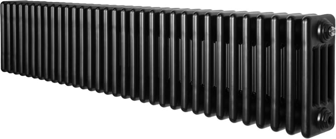 Traditionele 4-kolom radiator - horizontaal - zwart - 300x1505 mm