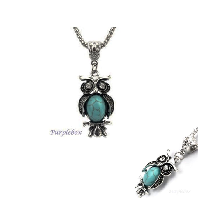 Purplebox® - Ketting - Tibetaanse Stijl - Zilverkleurig - Uil