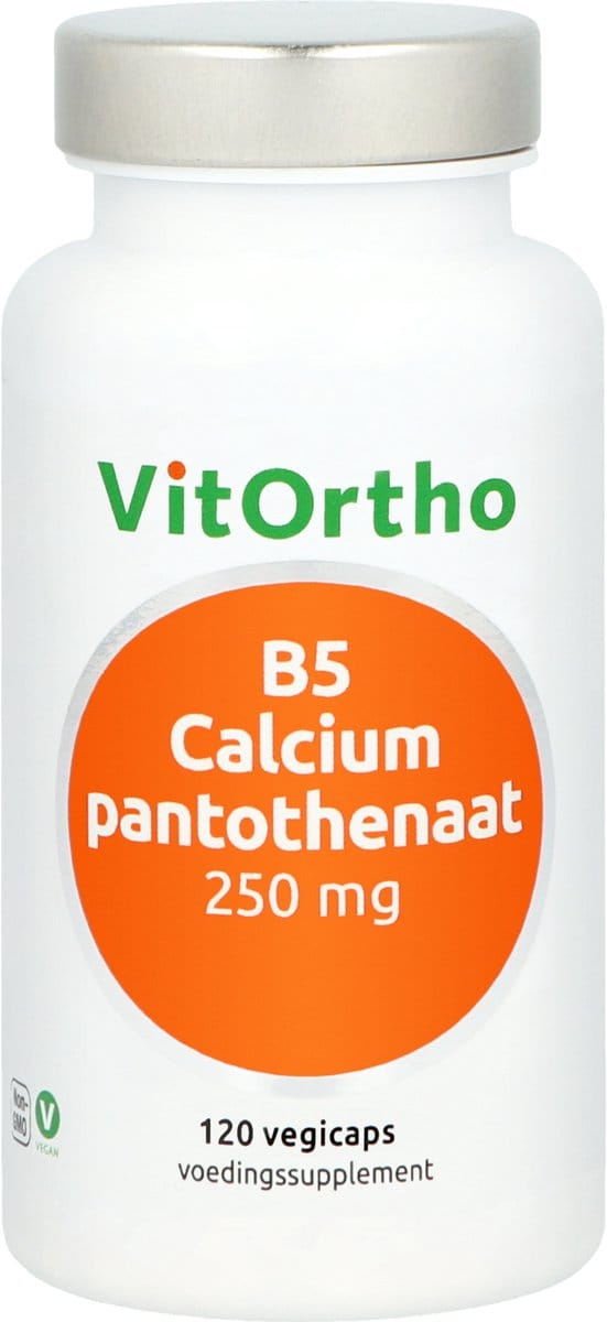 VitOrtho B5 Calciumpantothenaat 250 mg (120 vegicaps)