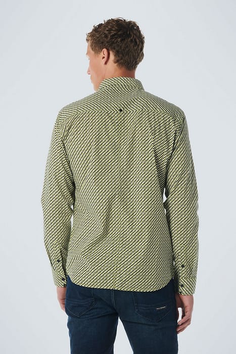 No Excess Shirt Stretch Allover Printed Olive Größe: XL | Casual hemden Outlet | Herren | Grün