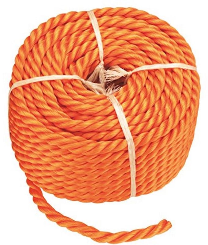 Multifunctioneel Touw Polypropyleen 6 mm - 20 m - Oranje