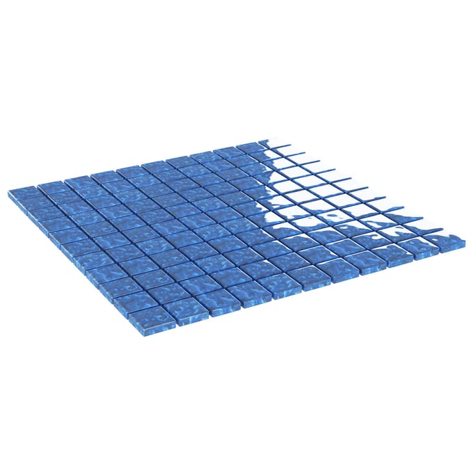vidaXL - Mozaïektegel - 11 - st - 50 - x - 50 - cm - Blauw - Glas