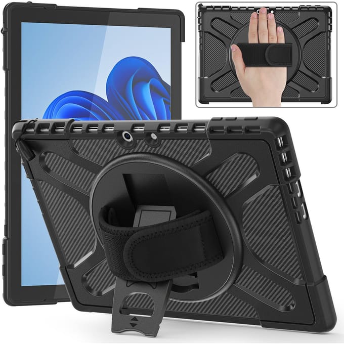Robuuste Hoes Voor Microsoft Surface Pro 13 12 11 10 9 8 7 Plus 6 5 4 2-in-1 360 Draaibare Cover Voor Go 1 2 3 4 Met Handriem Surface Pro 8