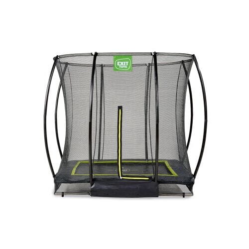 EXIT Silhouette Trampoline 153x214cm - met Veiligheidsnet - Inground - Rechthoekig - Voor Kinderen - Zwart
