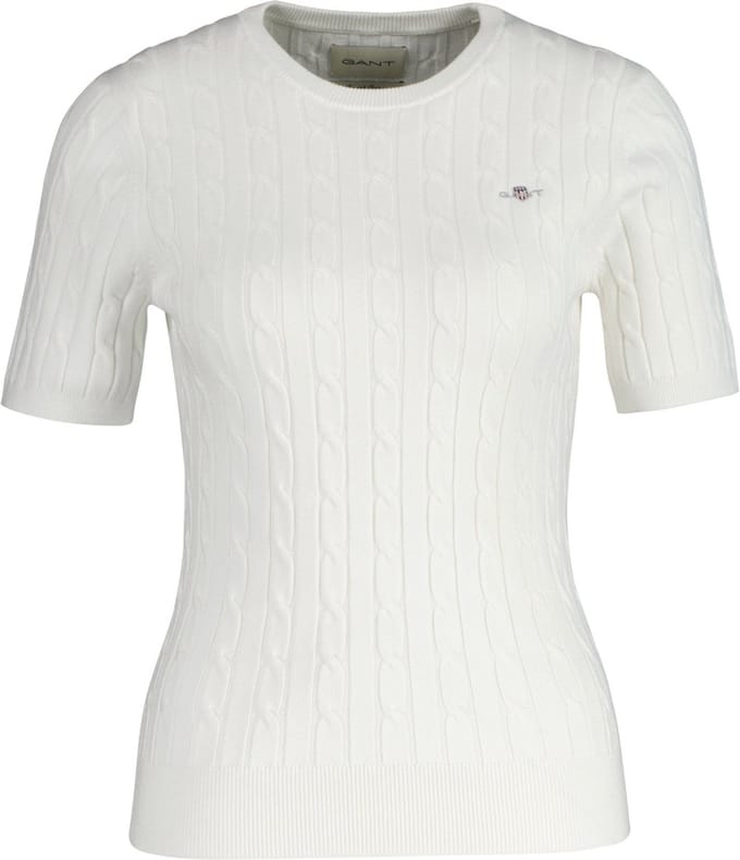 GANT T-shirt STRETCH COTTON CABLE C-NECK Set van 1