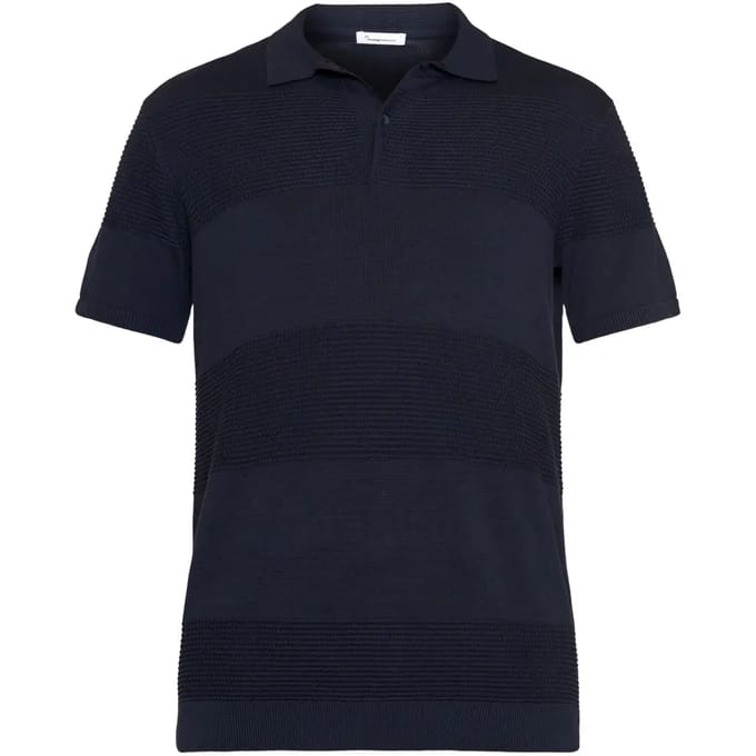 Gebreid poloshirt KnowledgeCotton Apparel Gots Vegan