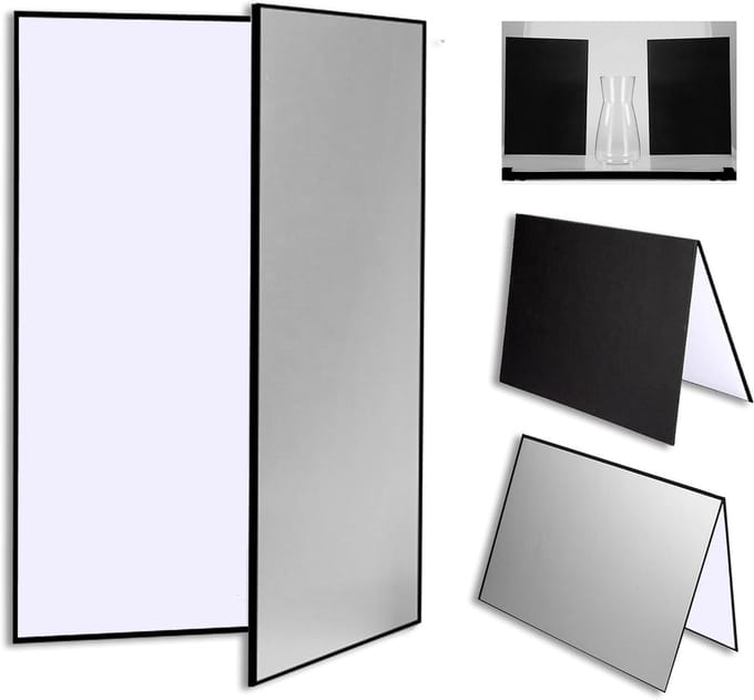 3-in-1 Fotografisch Reflecterend Vel Karton - Opvouwbare Lichtdiffuser en Achtergrond A3