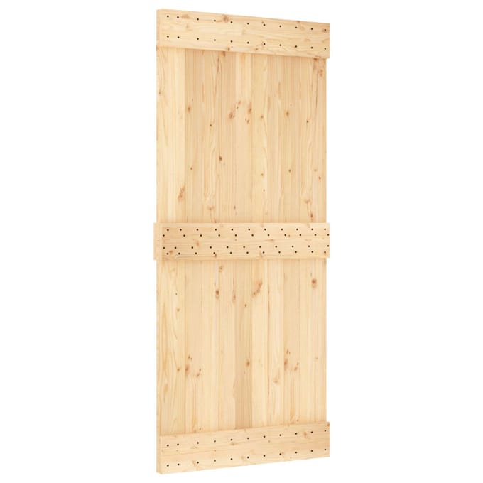 vidaXL - Vlakke - deur - NARVIK - 90x210cm - Massief - Pine - Hout - (Onbehandeld)