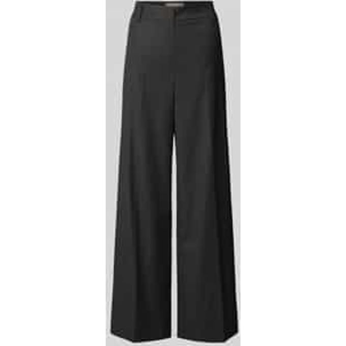 Wide fit stoffen broek met persplooi