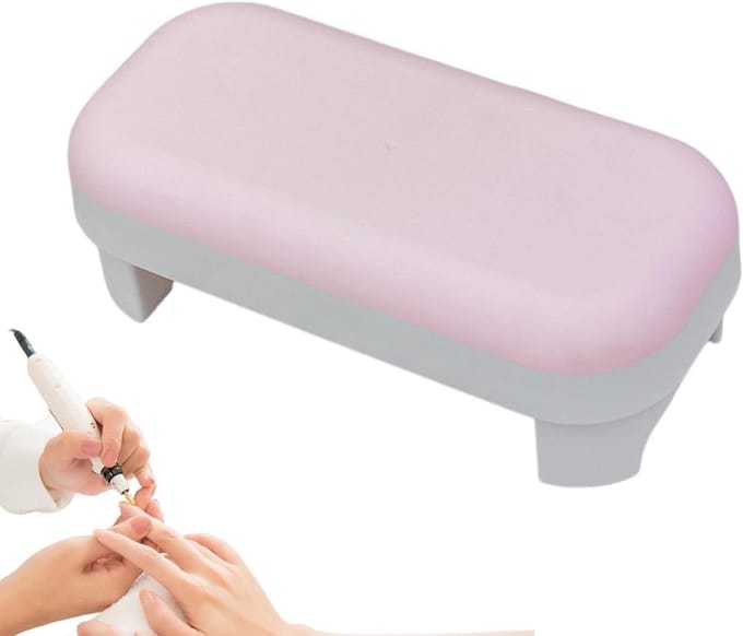 Nagel Armsteun - Handsteun Kussen - Nagelstyling Comfort - Stabiel Siliconen - 26.5 cm - Wit