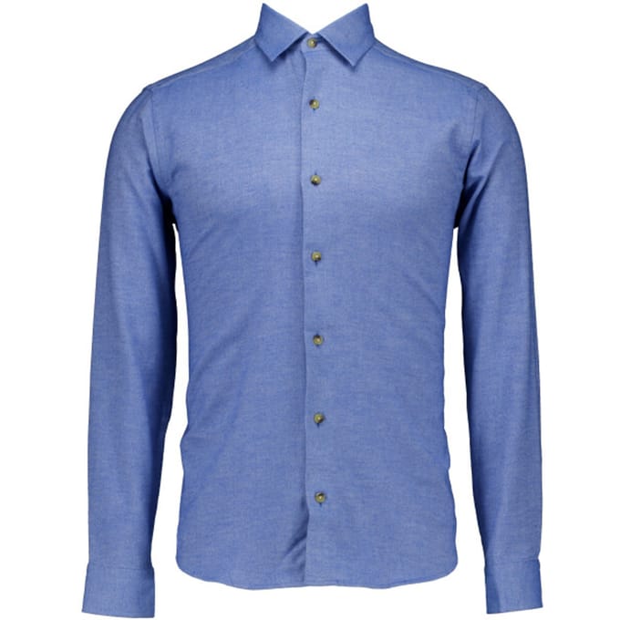 Eton  Lange Mouw Overhemden Blauw 100014457