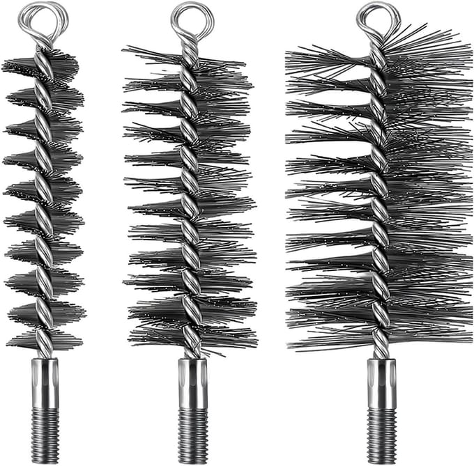 Solidchoice - Set van 3 Staaldraad Haardborstels voor Effectieve Reiniging