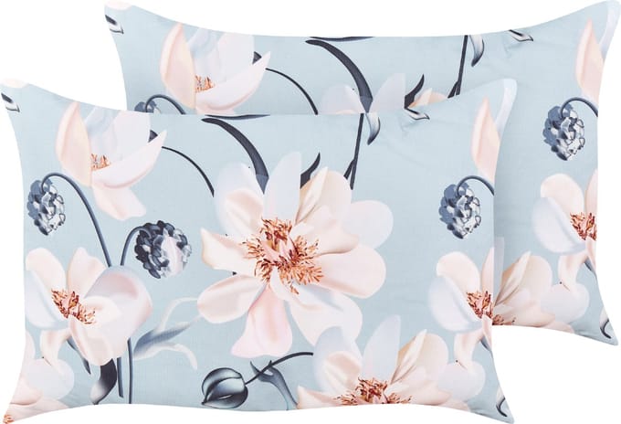 APRICALE - Tuinkussen set van 2 - Lichtblauw - 40 x 60 cm - Polyester
