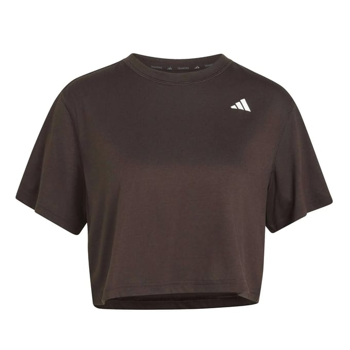 Adidas We Min Tee Tops & T-shirts Dames - Shirt - Bruin - Maat S