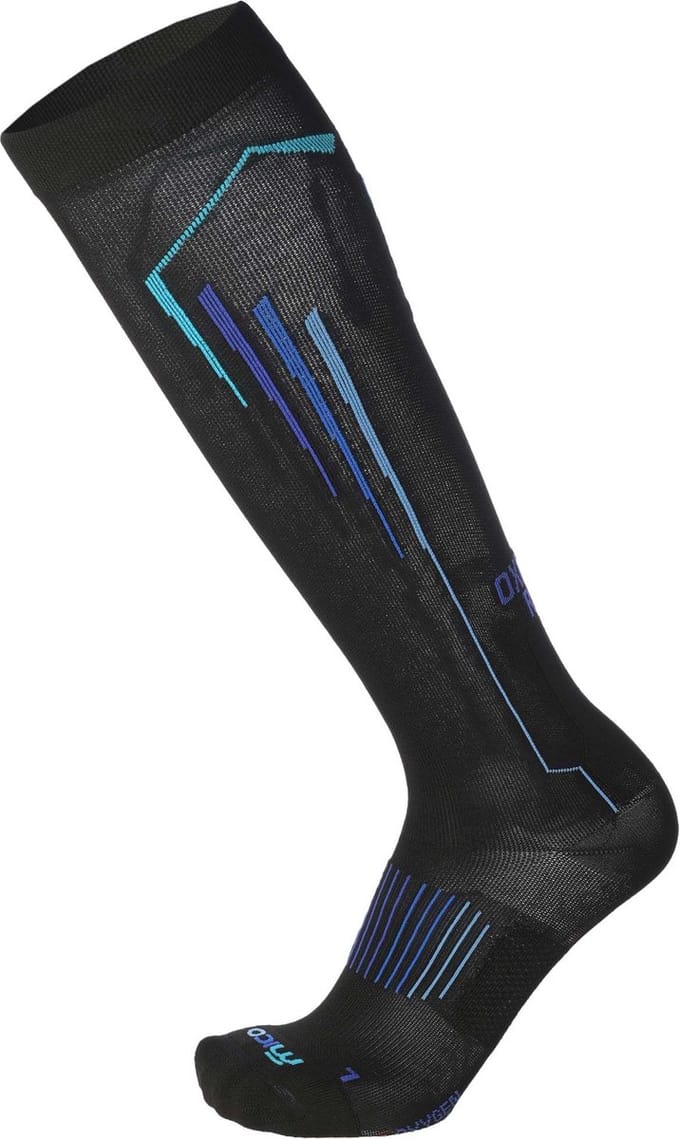Mico OXI-JET compression long socks zwart/blauw L