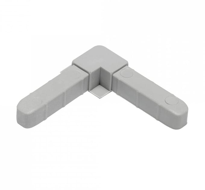 HOR3000 voorzethor doe-het-zelf-hoek kunststof zak à 4 stuks wit