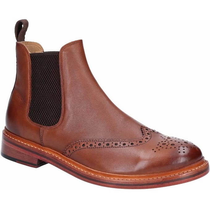 Cotwold Mens Siddington Leder Elasticated Dress Boot (Bruin)
