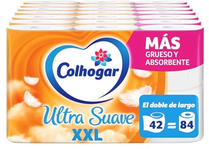 Zacht Toiletpapier XXL - 42 Extra Grote Rollen, 2-Laags, 100% Parfumvrij, Wit