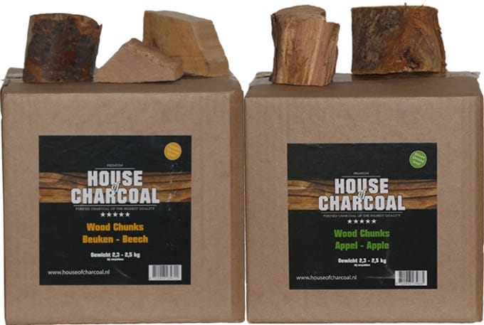 Rookhout Chunks Beuken 2.5 kg + Appel 2.5 kg Bundel