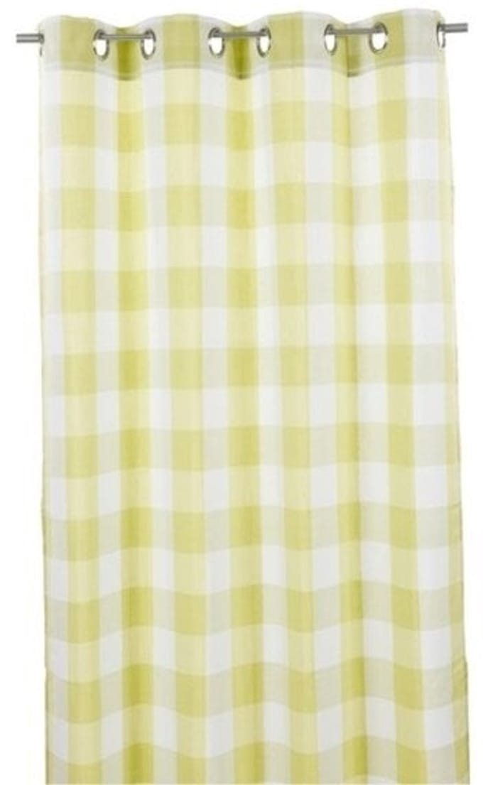 Marbella gordijn geel geblokt 140 cm x 260 cm