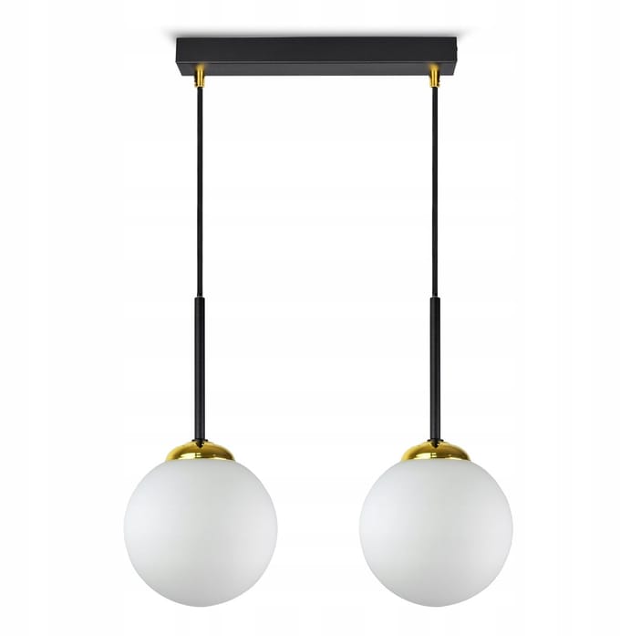 ASTRA-BZ2 Zwarte Hanglamp met Glazen Bollen, G9