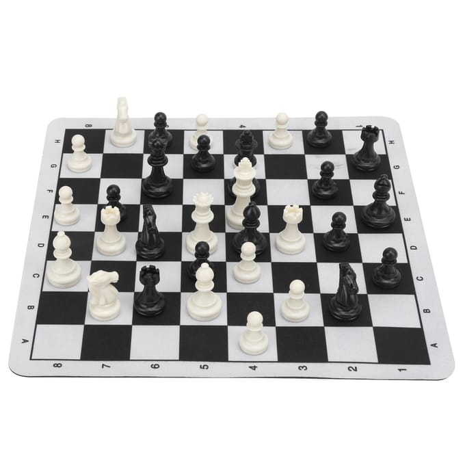 Internationale Standaard Schakspel Set Competitie Grote Plastic Schakset met Schaakbord white