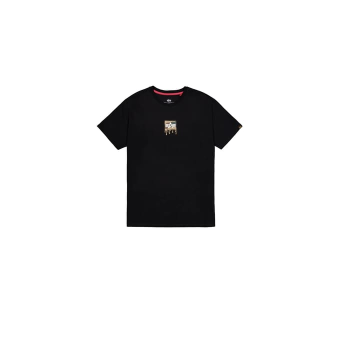 T-shirt met print op de rug Alpha Industries Dripping Camo
