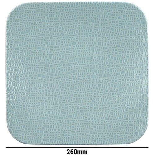 (6 stuks) SELTMANN WEIDEN Coup bord - plat vierkant - 260x260mm - Turquoise Blauw