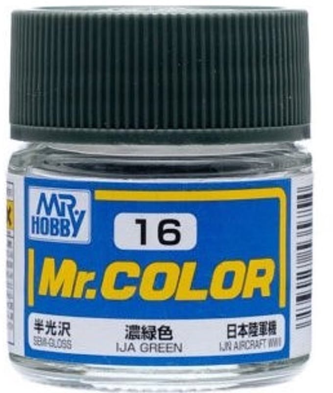 Gunze Mr. Hobby C-016 - Mr. Color 10 ml IJA Green - Lacquer Modelbouwverf