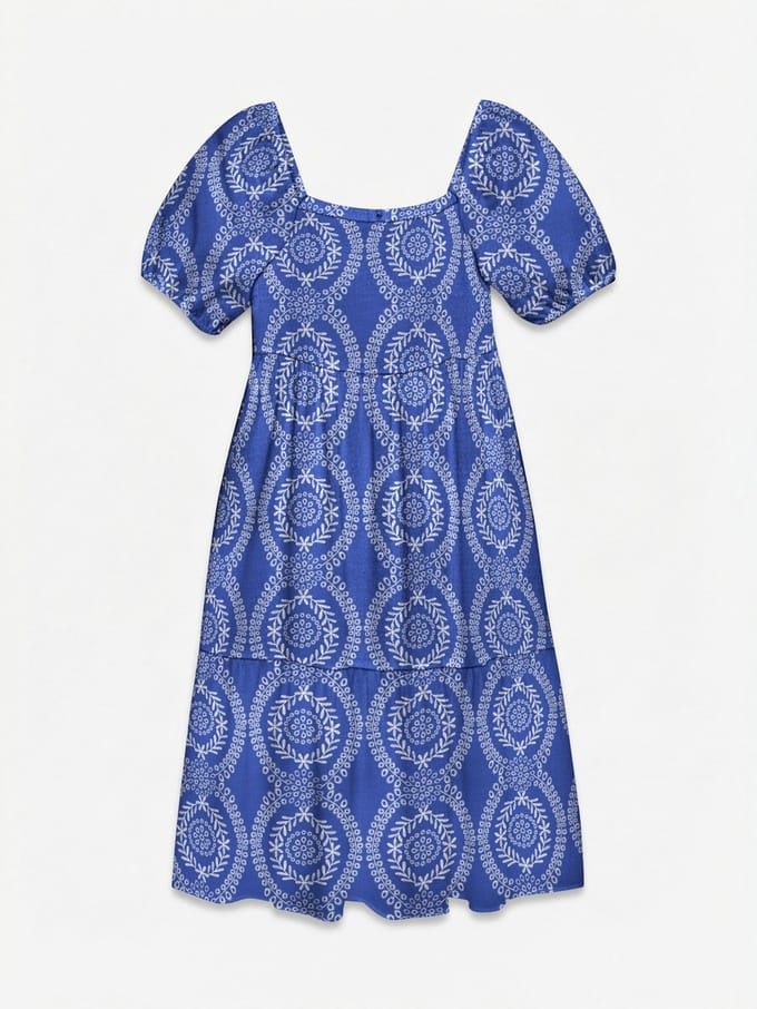 Vero Moda Gesmokte jurk VMROKAYA Midi-jurk