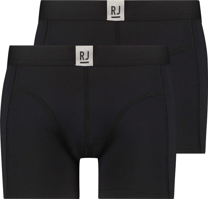 RJ Pure Color 2-Pck Heren Boxer Jort Zwart S