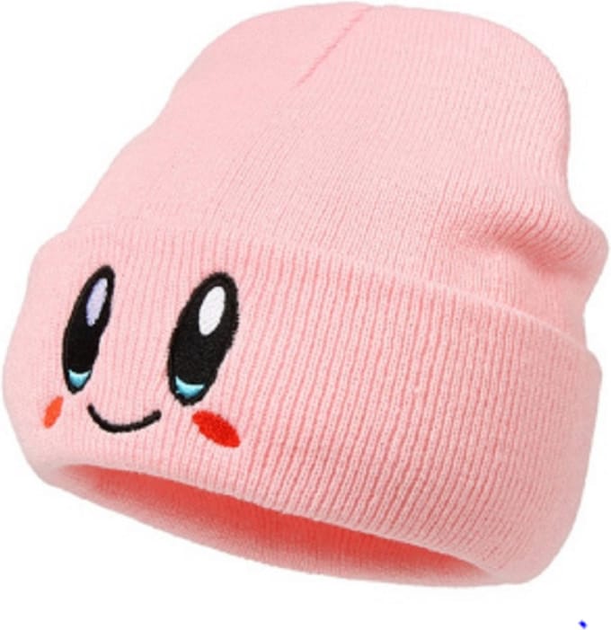 New Age Devi - Beanie met oogjes - Roze - Gebreide warme Hiphop muts