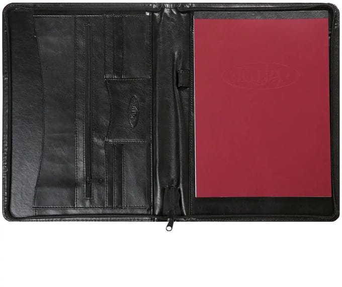 2400-60 A4 Alpstein Schrijfmap met ritssluiting Pullup Zwart