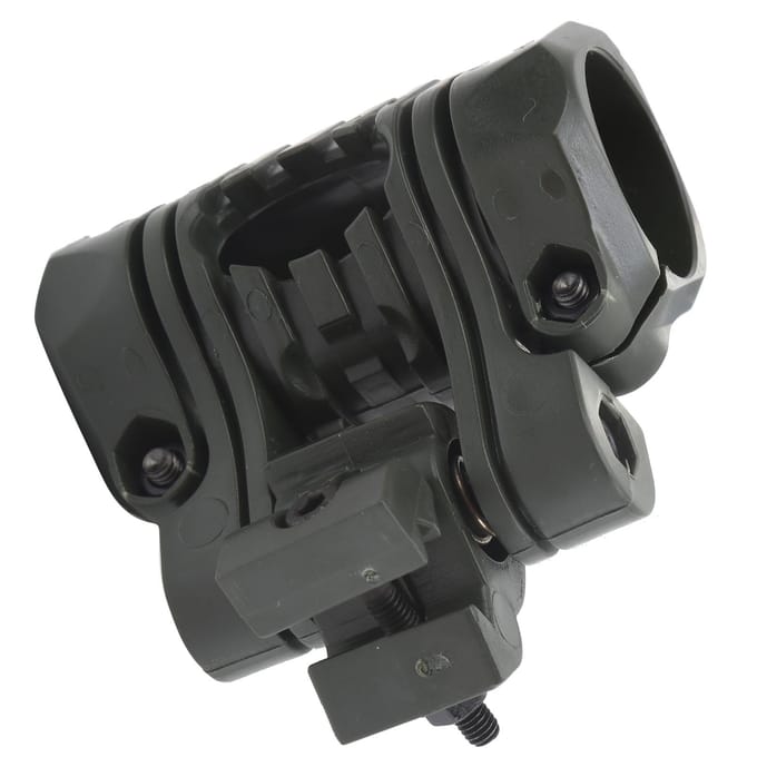 25mm Helmet Flashlight Mount Clip Flashlight Holder Portable Torch Plastic Clamp Bracket black