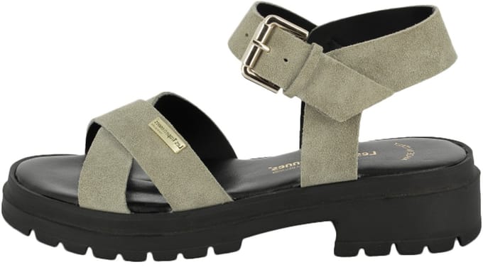 Tihasued platte leren sandalen