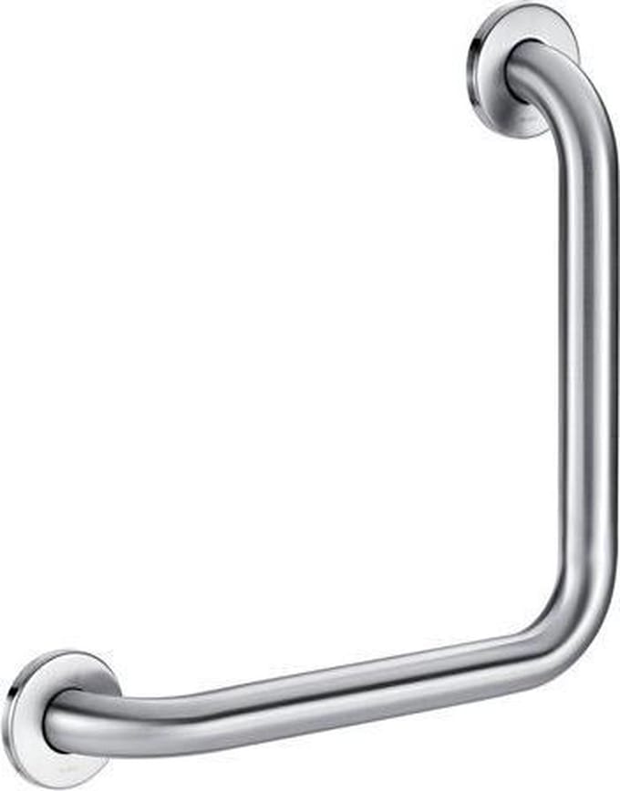 Greep 90° Ø32 300x300 RVS mat gepolijst