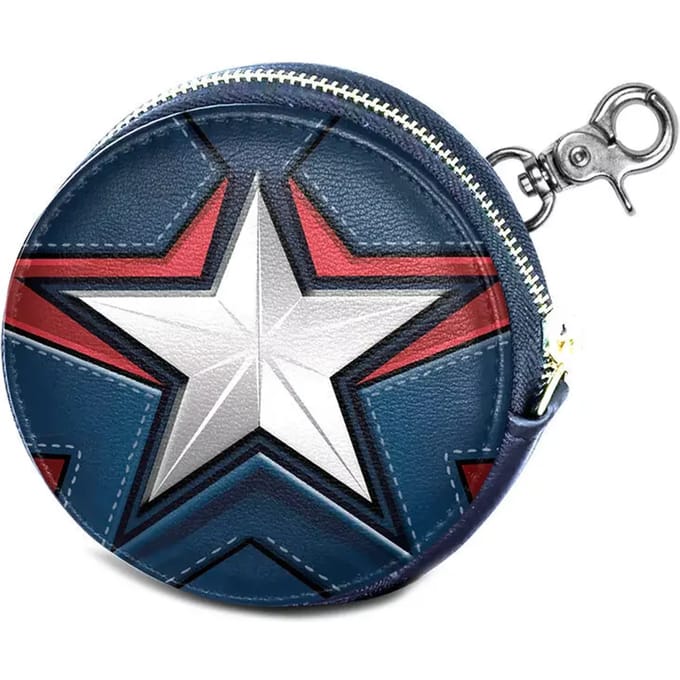 Karactermania - Marvel - Captain America - Moed - Cookie Portemonnee Heren Dames - Geldbeugel - Blauw