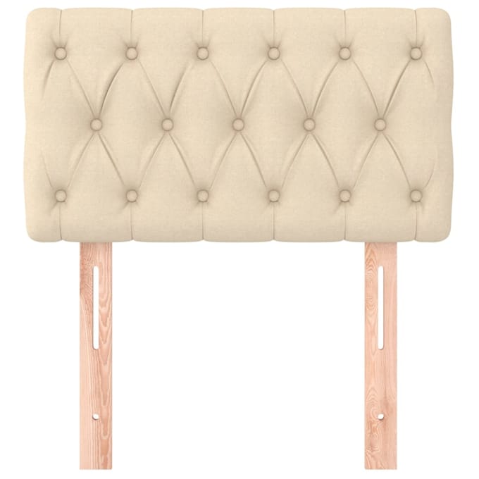 vidaXL - Hoofdbord - 80x7x78/88 - cm - stof - crèmekleurig