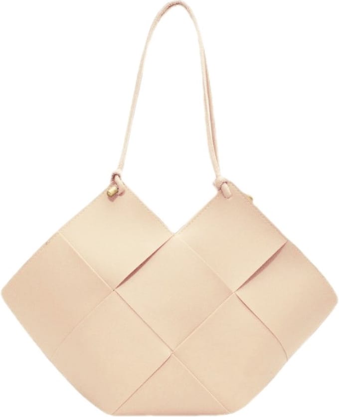 Elegante eco-leren schoudertas - Creme