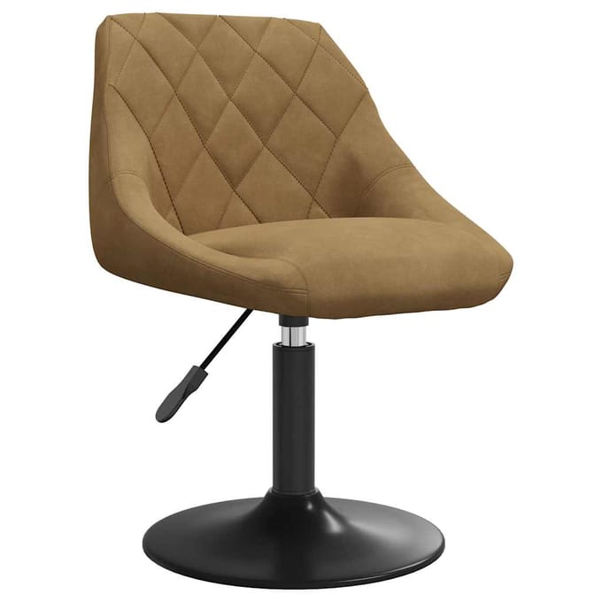 vidaXL Eetkamerstoelen draaibaar 4 st fluweel bruin