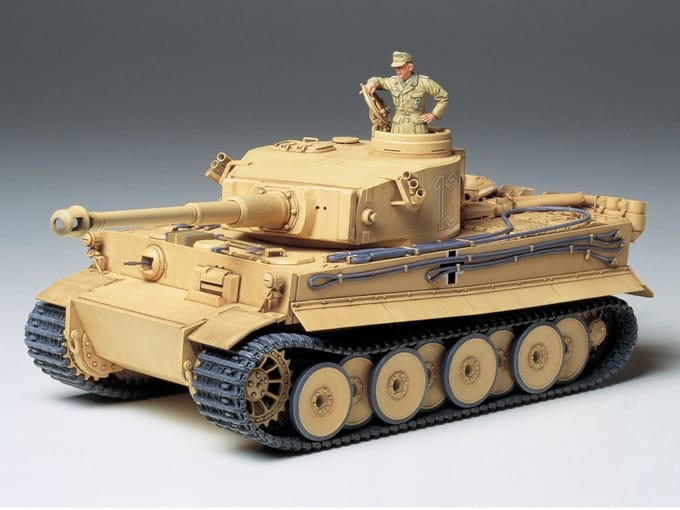 Tamiya Modelbouwpakket Militaire voertuigen - 35227 German Tiger I Initial Production Plastic - 1:35 - Modelbouw