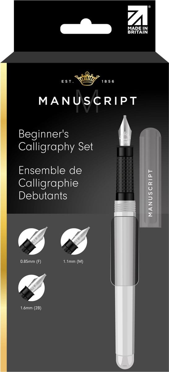 Manuscript-kalligrafieset linkshandigen