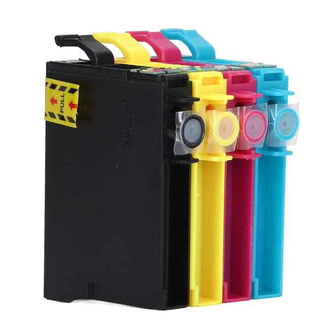 4 Stuks Inktcartridge Zwart en Driekleurig Combinatieset BK C M Y Printer Inktcartridge Vervanging voor WorkForce