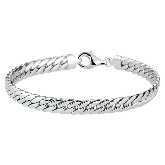 Zilver Gerhodineerd Armband Gourmet 6,0 Mm 19 Cm 1332727