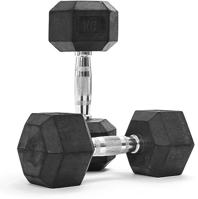 Hexagon Halters - Kettlebell Set - Krachttraining Thuis - Antislip Ommanteling - 5-30 kg - Zwart