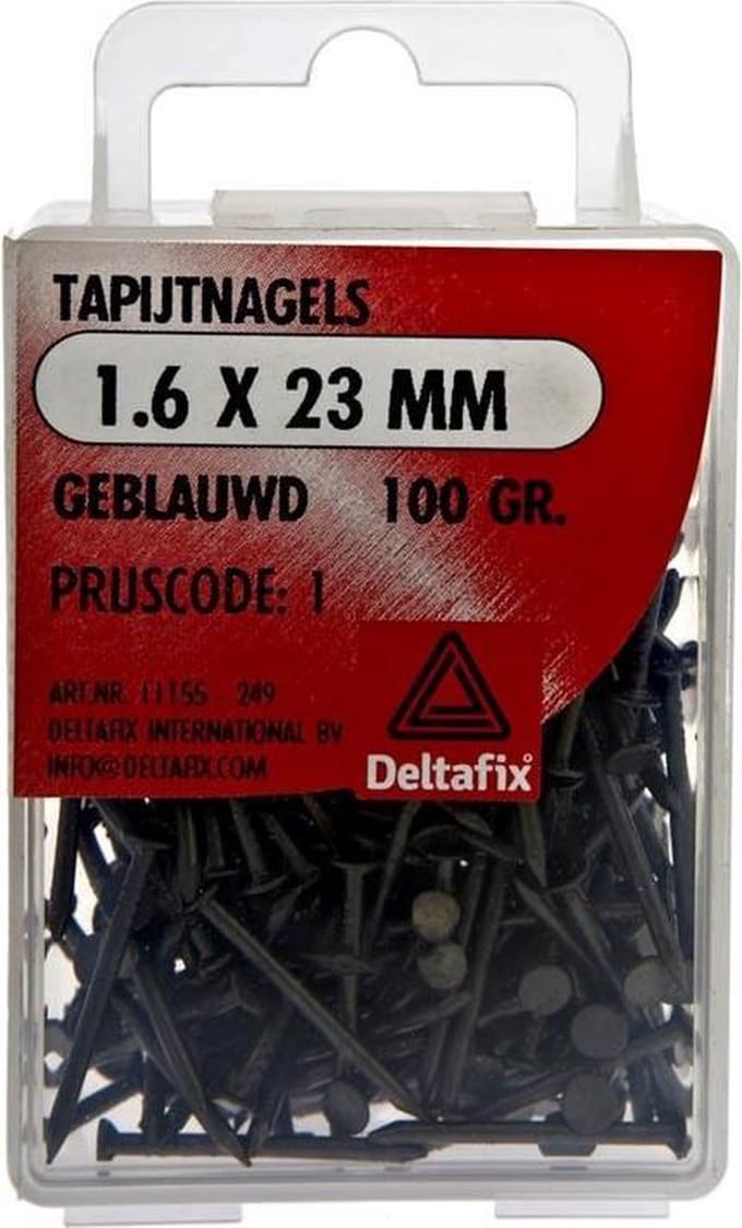 Deltafix tapijtnagels 1,6 x 23 mm - blauw - 100 gram