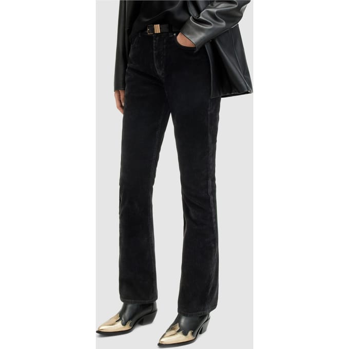 AllSaints Hollis Flock Bootcut Black Taglia: W30 | Pantaloni Outlet | Donna | Nero